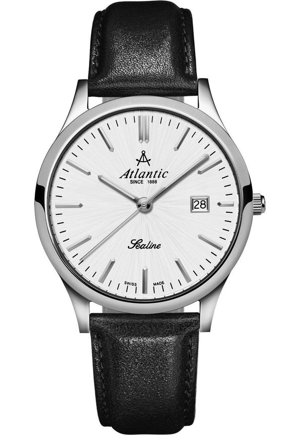 Zegarek Atlantic Męski Sealine 62341.41.21 Szafirowe szkło czarny. Kolor: niebieski, wielokolorowy, czarny