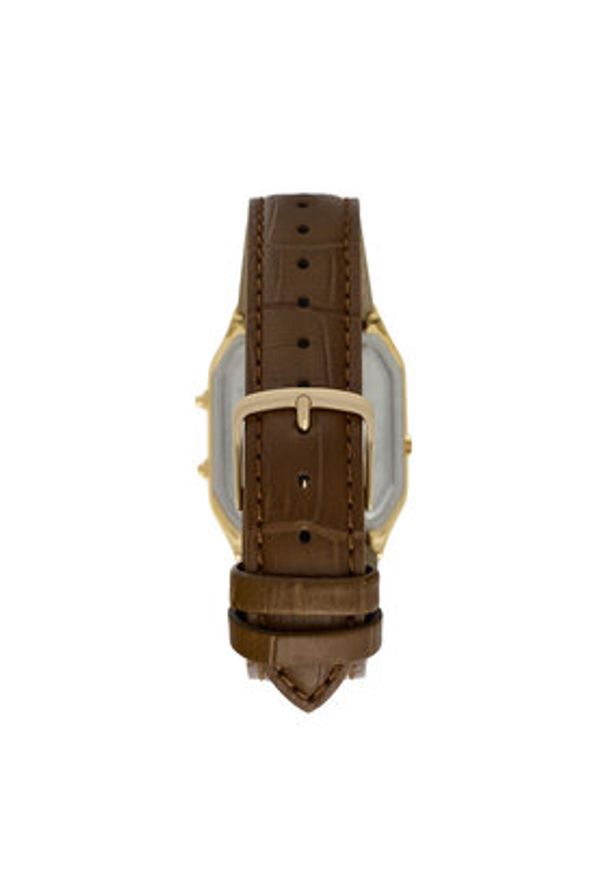 Casio Zegarek AQ-230EGL-9AEF Brązowy. Kolor: brązowy. Materiał: skóra