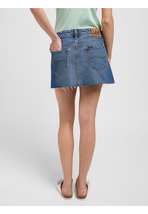 Lee - DAMSKA SPÓDNICA LEE MINI SKIRT FACETS OF BLUE 112349008