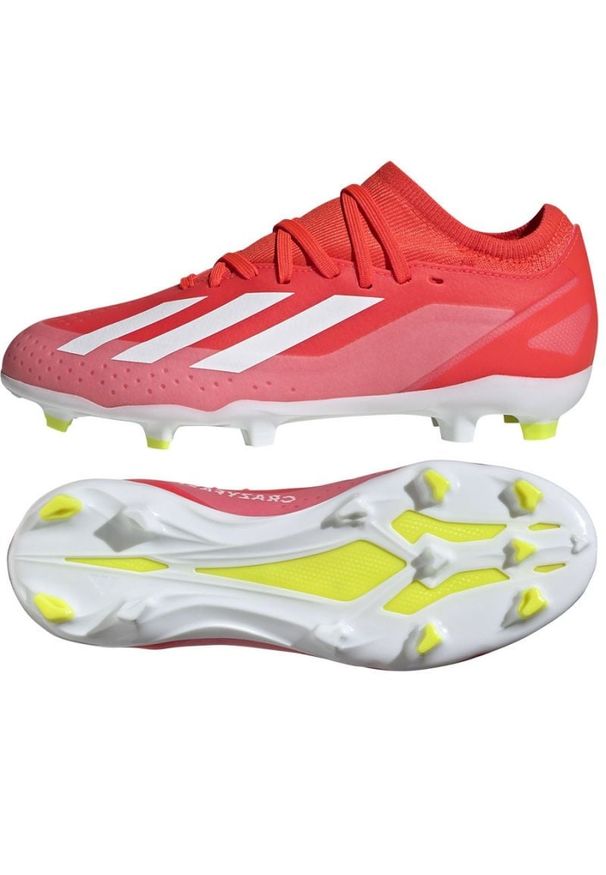 Adidas - Buty piłkarskie adidas X Crazyfast League Fg IF0693 czerwone. Zapięcie: sznurówki. Kolor: czerwony. Materiał: syntetyk, guma. Sport: piłka nożna