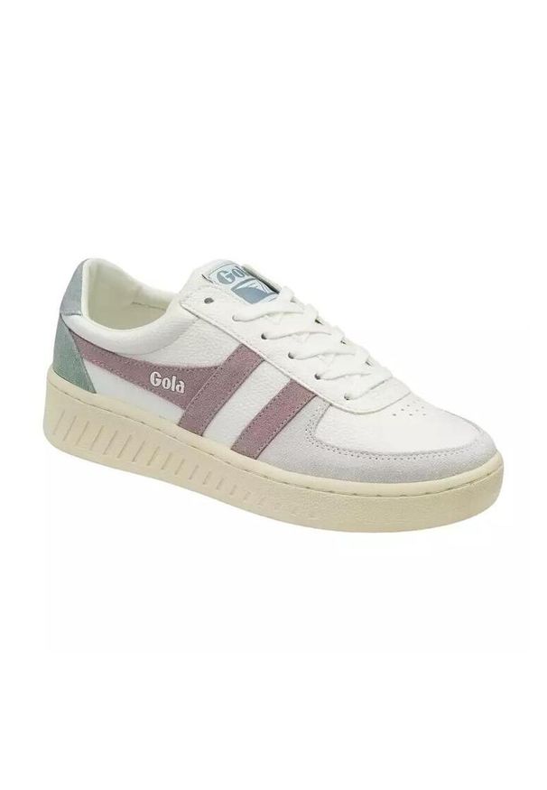 Buty do chodzenia damskie Gola Grandslam Trident 2024. Zapięcie: sznurówki. Kolor: biały. Materiał: zamsz, materiał, syntetyk. Szerokość cholewki: normalna. Sport: turystyka piesza