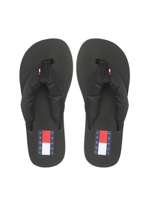 Tommy Jeans Japonki Flag Eva Beach Sandal EN0EN02111 Czarny. Kolor: czarny. Materiał: materiał