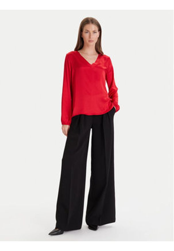 Maryley Bluzka 25IB824/18MA Czerwony Regular Fit. Kolor: czerwony. Materiał: wiskoza