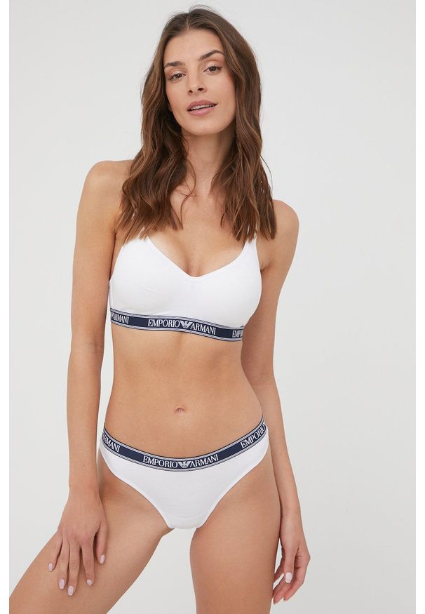 Emporio Armani Underwear brazyliany (2-pack) kolor biały. Kolor: biały. Materiał: materiał