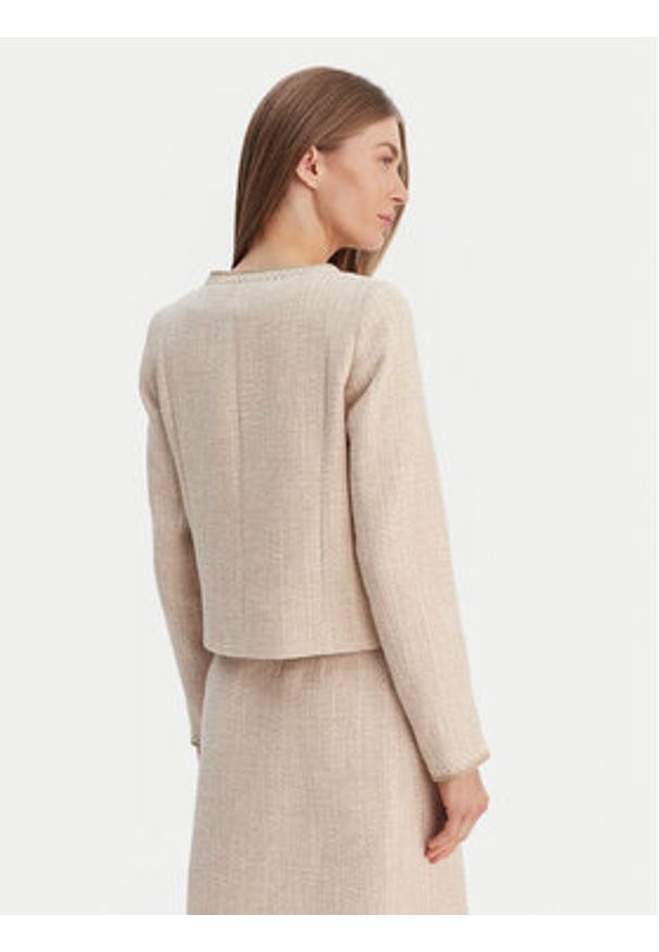 Luisa Spagnoli Marynarka Vasari 542790 Beżowy Regular Fit. Kolor: beżowy. Materiał: bawełna