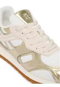 TOMMY HILFIGER - Tommy Hilfiger Sneakersy Th Chic Metallic Retro Runner FW0FW09191 Złoty. Kolor: złoty. Materiał: skóra #5