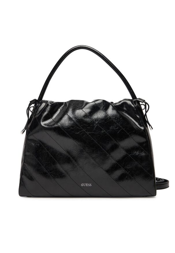 Guess Torebka Amys HWMY96 59220 Czarny. Kolor: czarny. Materiał: skórzane
