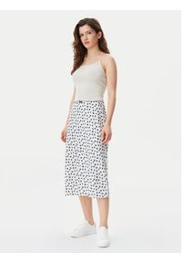 Tommy Jeans Top Essential DW0DW20675 Beżowy Slim Fit. Kolor: beżowy. Materiał: bawełna