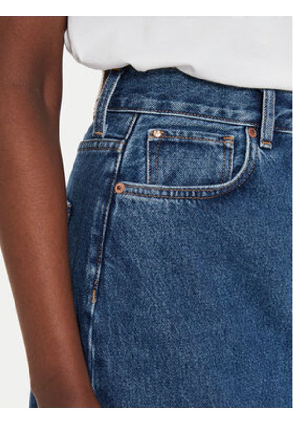 Pepe Jeans Spódnica jeansowa PL901168 Granatowy Regular Fit. Kolor: niebieski. Materiał: bawełna