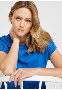 bonprix - Długi shirt z wywijanymi rękawami (2 szt.). Kolor: niebieski. Materiał: bawełna. Długość: długie #3