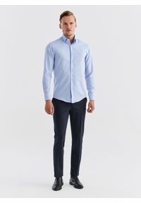 Pako Lorente - PAKO LORENTE – Gładka elegancka koszula męska w kolorze błękitnym. Typ kołnierza: kołnierzyk klasyczny. Kolor: niebieski. Materiał: bawełna. Długość rękawa: długi rękaw. Długość: długie. Wzór: gładki. Styl: elegancki #9