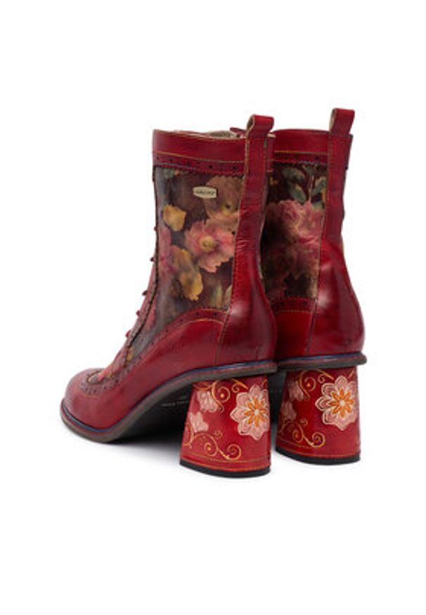 Laura Vita Trzewiki Evcao 81 Czerwony. Kolor: czerwony. Materiał: skóra