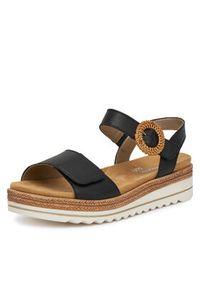 Remonte Sandały D0Q52-00 Czarny. Kolor: czarny. Materiał: skóra #5
