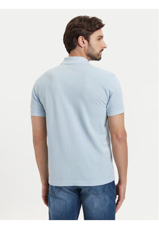 BOSS Polo Pl Goc Birdie 3 50559355 Niebieski jasny Regular Fit. Typ kołnierza: polo. Kolor: niebieski. Materiał: bawełna