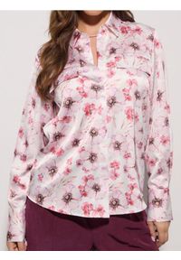 Sinsay - Satynowa koszula z kieszeniami w kwiaty - wielobarwny. Materiał: satyna. Wzór: kwiaty #1