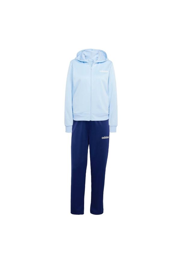 Adidas - Dres Essentials Linear. Kolor: niebieski. Materiał: dresówka. Sport: fitness