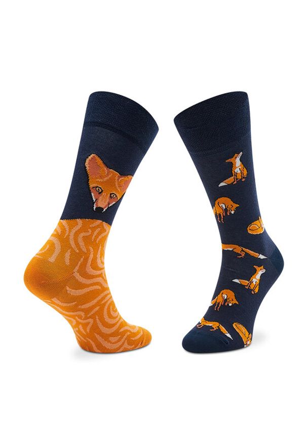 Todo Socks Skarpety wysokie unisex Magic Fox Granatowy. Kolor: niebieski. Materiał: materiał