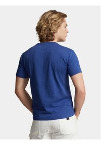Polo Ralph Lauren T-Shirt 710671438353 Niebieski Custom Slim Fit. Typ kołnierza: polo. Kolor: niebieski. Materiał: bawełna #5