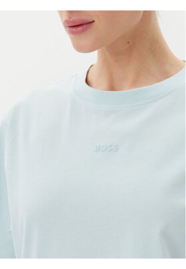 BOSS T-Shirt C_Enis 50523256 Turkusowy Oversize. Kolor: turkusowy. Materiał: bawełna