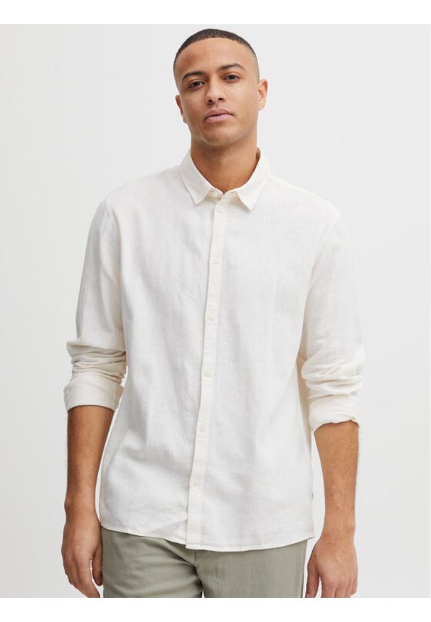 !SOLID - Solid Koszula 21107646 Biały Regular Fit. Kolor: biały. Materiał: len