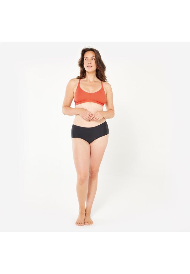 Decathlon - Dół stroju pływackiego damski Nabaiji Lola. Kolor: czarny. Materiał: poliester, poliamid, materiał, elastan