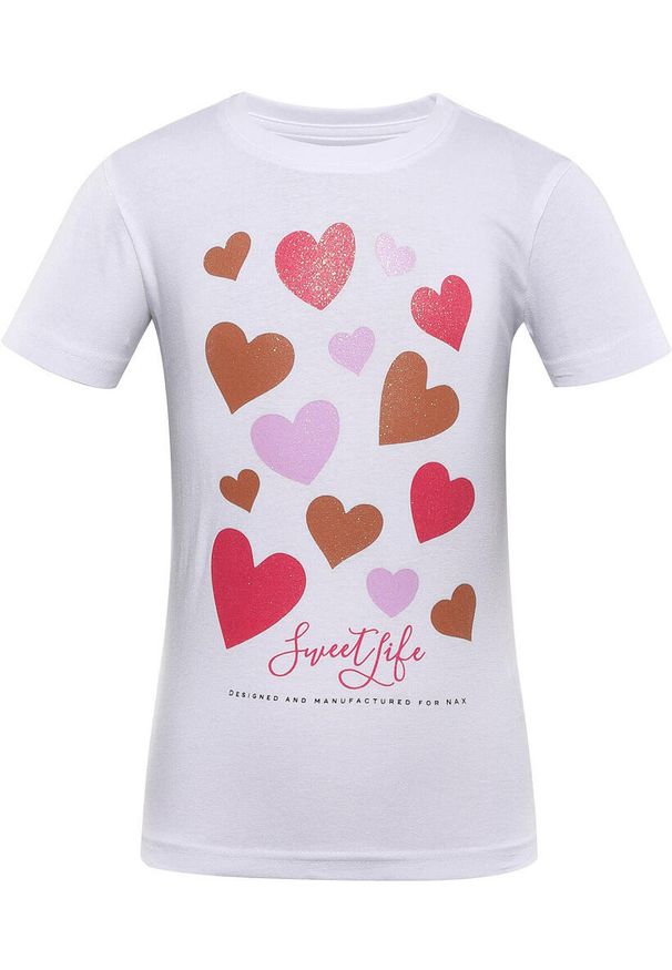 Naak - T-shirt Dziecięcy Nax Loreto 104-110 z Miękkiej Bawełny i Żywym Nadrukiem. Kolor: wielokolorowy. Materiał: bawełna. Wzór: nadruk