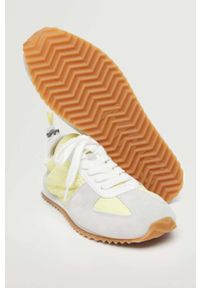 mango - Mango buty Delti1 kolor żółty. Nosek buta: okrągły. Zapięcie: sznurówki. Kolor: żółty. Materiał: guma #3
