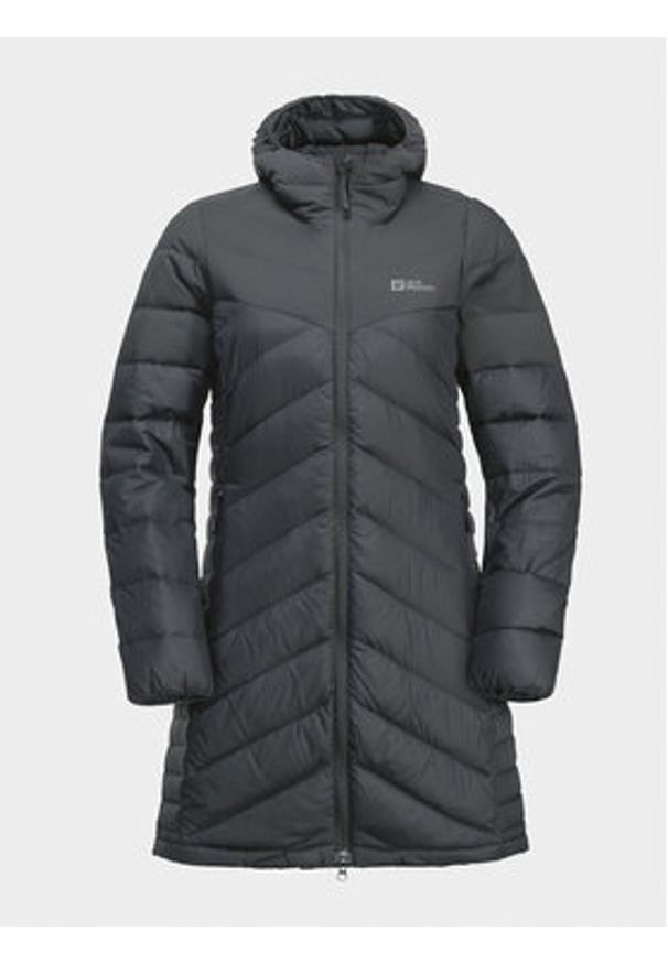Jack Wolfskin Kurtka puchowa Tundra Down Coat 1207751 Czarny Regular Fit. Kolor: czarny. Materiał: syntetyk