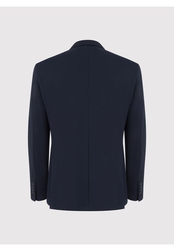 Pako Lorente - PAKO LORENTE – Casualowa marynarka męska w kolorze granatowym. Okazja: na co dzień. Kolor: niebieski. Materiał: nylon, elastan, wiskoza, dzianina. Styl: casual