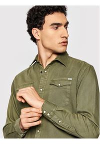 Jack & Jones - Jack&Jones Koszula Sheridan 12138115 Zielony Slim Fit. Kolor: zielony. Materiał: bawełna #4