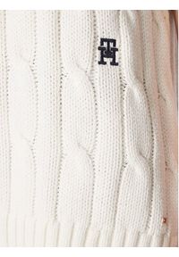 TOMMY HILFIGER - Tommy Hilfiger Sweter Varsity WW0WW38267 Biały Regular Fit. Kolor: biały. Materiał: bawełna #3