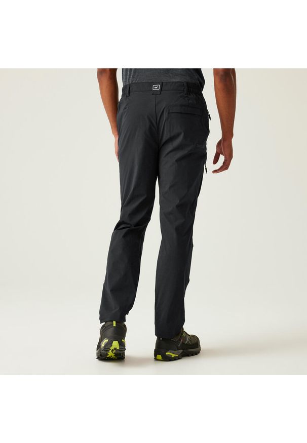 Regatta - Męskie spodnie trekkingowe Highton II. Kolor: czarny. Materiał: materiał. Sezon: lato. Sport: turystyka piesza
