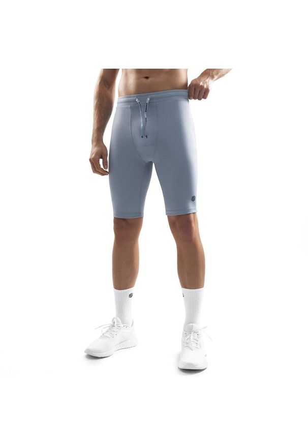 SIROKO - Męskie treningowe legginsy kolarki Fitness Siroko Auckland. Kolor: niebieski. Materiał: materiał. Długość: krótkie. Sezon: lato. Sport: fitness