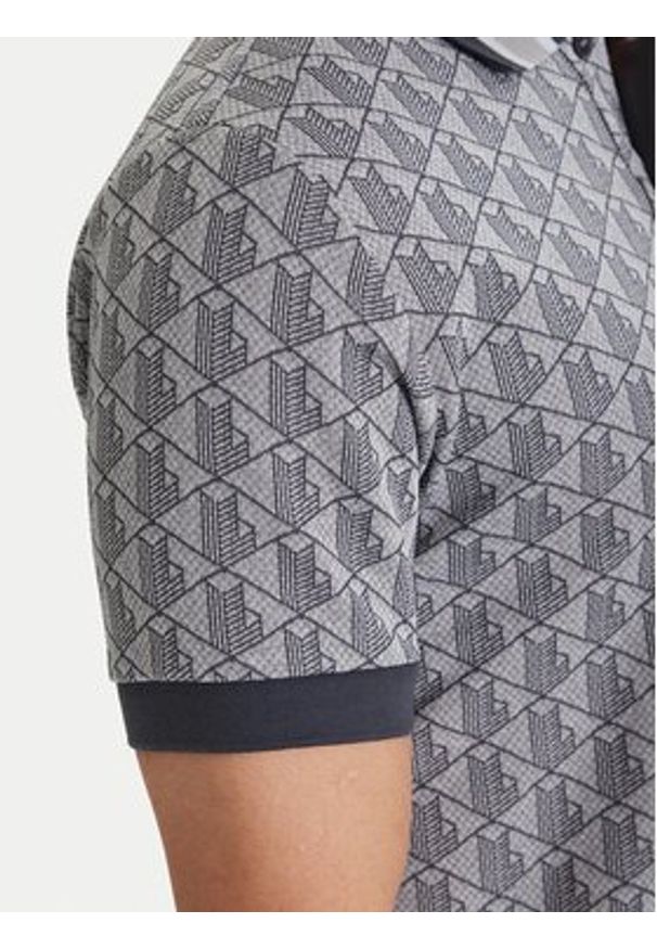 Lacoste Polo DH1417 Szary Classic Fit. Typ kołnierza: polo. Kolor: szary. Materiał: syntetyk, bawełna
