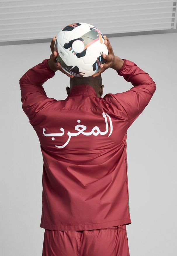 Puma - Kurtka dresowa Prematch Maroc CAN 2025. Kolor: czerwony, zielony, wielokolorowy. Materiał: dresówka