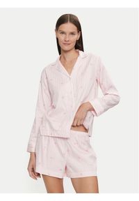 Lauren Ralph Lauren - LAUREN RALPH LAUREN Piżama ILN72396 Różowy Relaxed Fit. Kolor: różowy. Materiał: bawełna