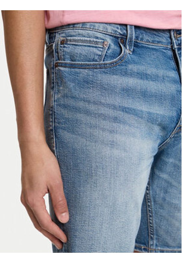 Guess Szorty jeansowe M6GDV2 D1095 Niebieski Regular Fit. Kolor: niebieski. Materiał: bawełna