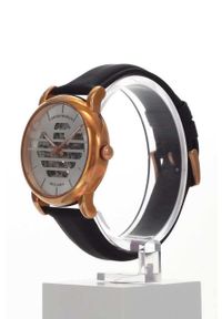 Emporio Armani zegarek męski kolor złoty. Kolor: złoty. Materiał: skóra, materiał #5