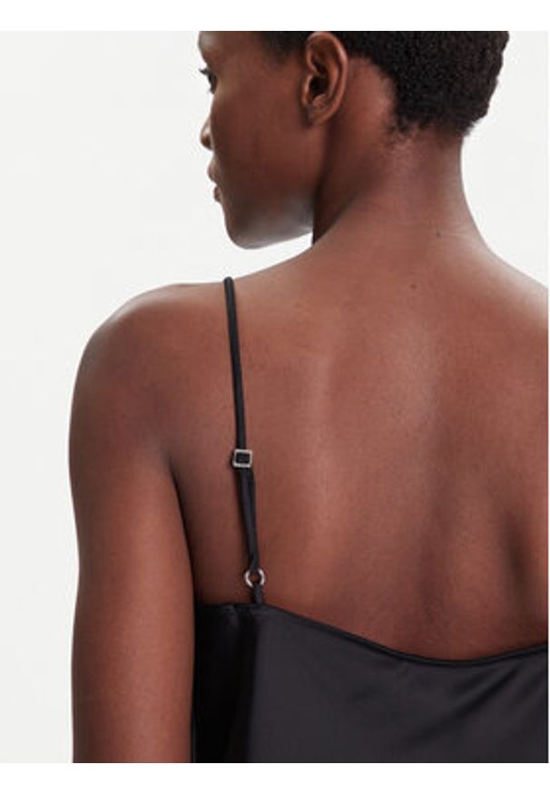 Calvin Klein Top LV044C101G Czarny Regular Fit. Kolor: czarny. Materiał: syntetyk