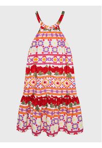 Guess Sukienka letnia J3GK33 WFBN0 Kolorowy Regular Fit. Materiał: lyocell. Wzór: kolorowy. Sezon: lato