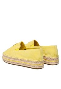 TOMMY HILFIGER - Tommy Hilfiger Espadryle Th Suede Platform Espadrille FW0FW07069 Żółty. Kolor: żółty. Materiał: skóra, nubuk. Obcas: na platformie #7