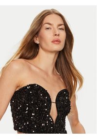 BARDOT Top Eleni 59112TB2 Czarny Slim Fit. Kolor: czarny. Materiał: syntetyk #5