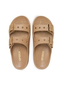 Crocs Klapki Saturday Sandal Metallic Buckle 213316 Brązowy. Kolor: brązowy #3