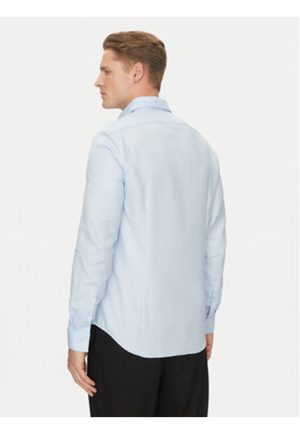 Calvin Klein Koszula K10K114316 Niebieski Slim Fit. Kolor: niebieski. Materiał: bawełna
