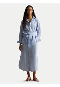 Polo Ralph Lauren Sukienka koszulowa 211A96362001 Błękitny Regular Fit. Typ kołnierza: polo. Kolor: niebieski. Materiał: bawełna. Typ sukienki: koszulowe #1