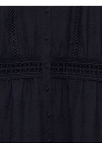 Big-Star - Sukienka damska midi z kwiatowym haftem czarna Aniela 906. Kolor: czarny. Materiał: tkanina, bawełna, koronka. Długość rękawa: krótki rękaw. Wzór: haft, kwiaty. Styl: elegancki, klasyczny. Długość: midi #2