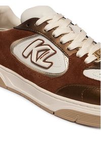 Karl Lagerfeld - KARL LAGERFELD Sneakersy Kourtney KL63025 Brązowy. Kolor: brązowy. Materiał: skóra #5