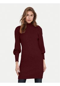 only - ONLY Sukienka dzianinowa Katia 15232502 Bordowy Comfort Fit. Kolor: czerwony. Materiał: syntetyk