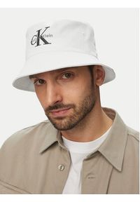 Calvin Klein Kapelusz Monologo Embroidery Bucket Hat LV04G5020G Biały. Kolor: biały. Materiał: bawełna #4