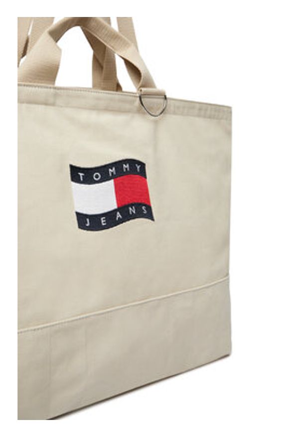 Tommy Jeans Torebka Tjw Wave Flag Med Tote AW0AW18466 Beżowy. Kolor: beżowy